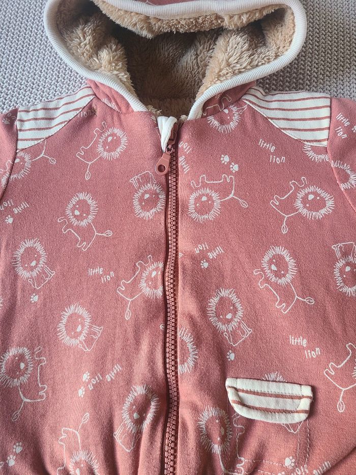 Manteau bébé douillet motif lions 12 mois - photo numéro 2