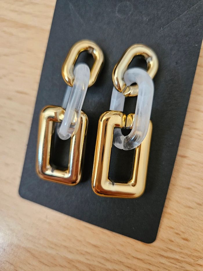 Boucles d'oreilles chaînes - photo numéro 2