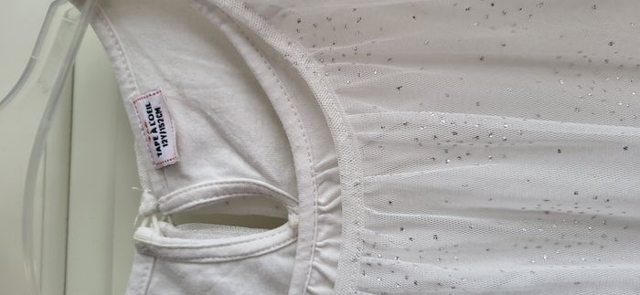 robe blanche paillettes tape à l'oeil 12 ans - photo numéro 2