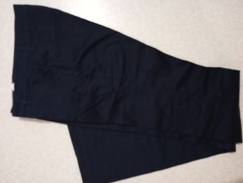 Pantalon femme 36 en tissu bleu marine quasi neuf