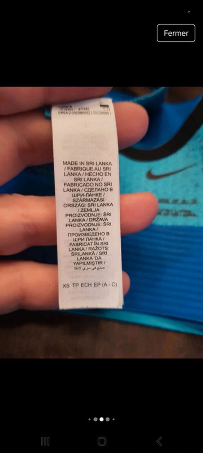Brassière de sport Nike bleu/tourquoise taille XS - photo numéro 14