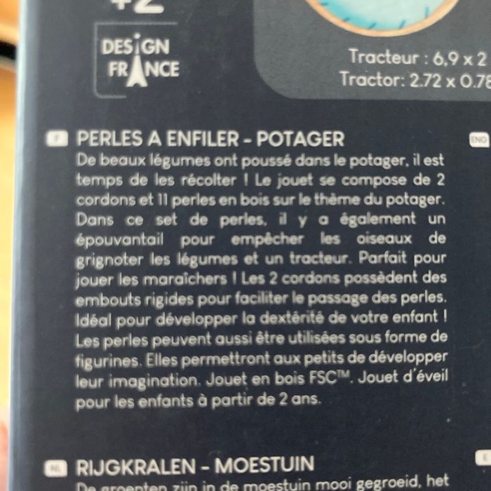 Jeux de motricité fine, perles, enfiler le potager janod - photo numéro 4