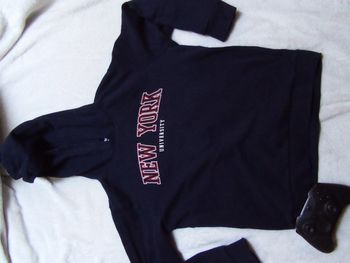 Sweat à capuche bleu marine