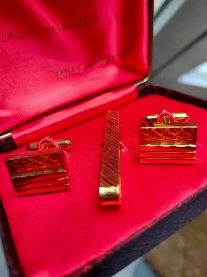 Ensemble boutons de manchettes et pince cravate - photo numéro 10