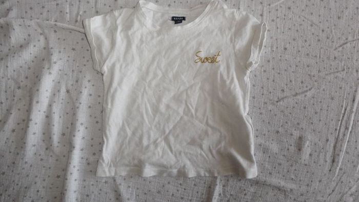 Tshirt manches courtes blanc – Sweet Kiabi – 24 mois fille