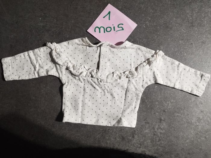 T-shirt pois dorés 1 mois - photo numéro 4