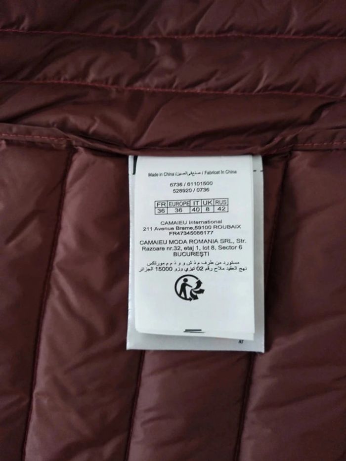 Blouson fin camaïeu femme orange taille s - photo numéro 5