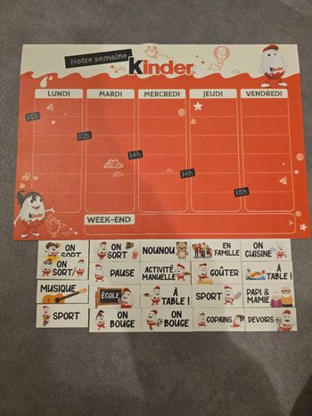 Emploi du temps kinder