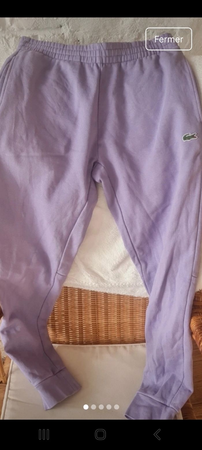 Bas jogging lacoste taille xs lilas