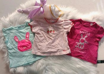 Lot tee-shirt manches courtes bébé fille
