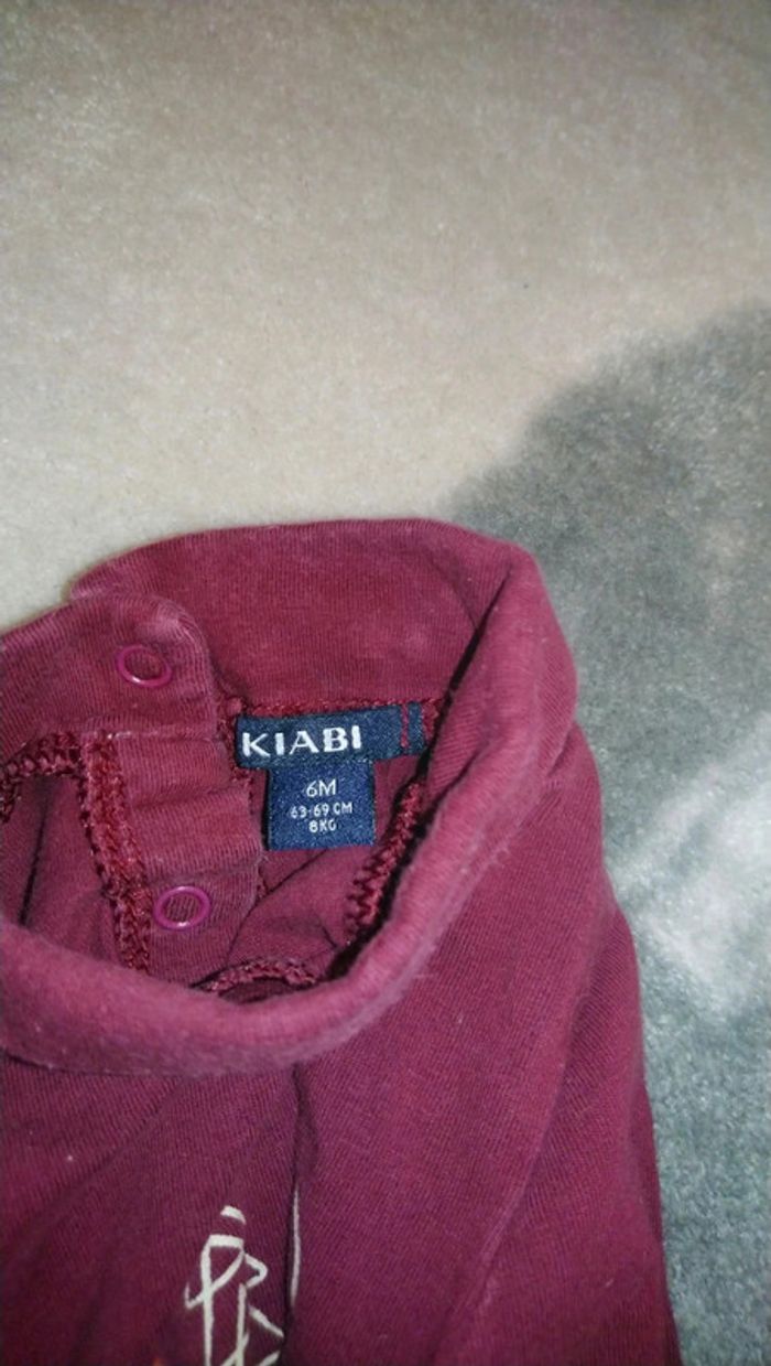 Tee shirt manches longues kiabi taille 6 mois très sympa - photo numéro 4