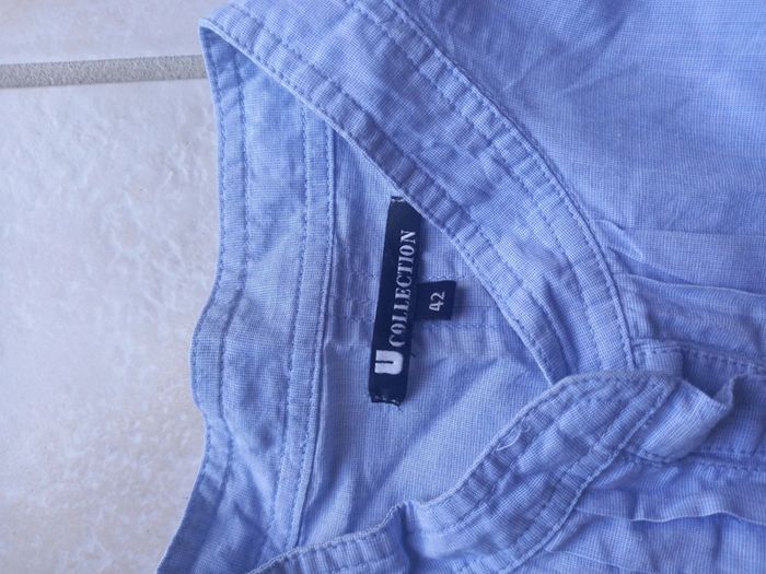 Chemise bleu tissu - photo numéro 4