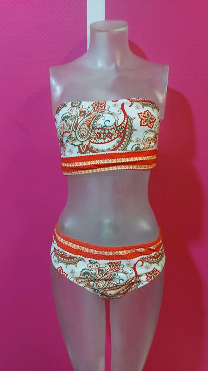 Maillot de bain 2 pieces bandeau taille 40