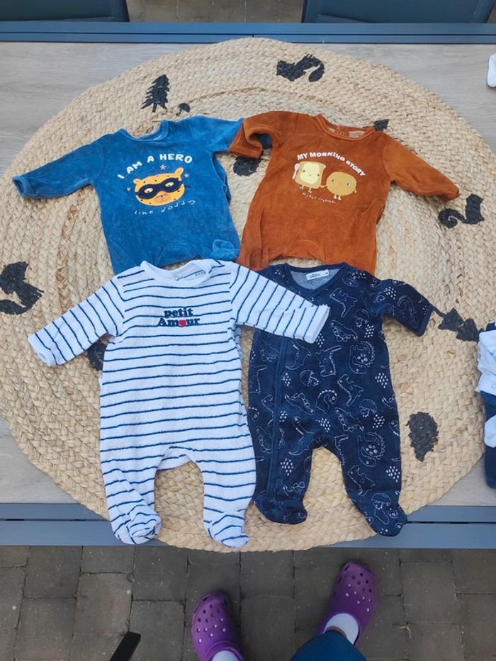 Lot de 4 pyjamas velours garçon