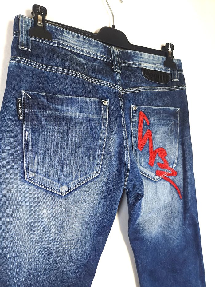 Jean Homme Hoodboyz Bleu Marine - Hip-Hop Streetstyle Vintage - Taille 40 (W30) - photo numéro 8