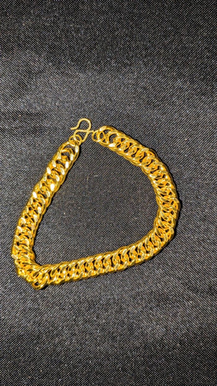 Bracelet homme maille doré jamais porté - photo numéro 2