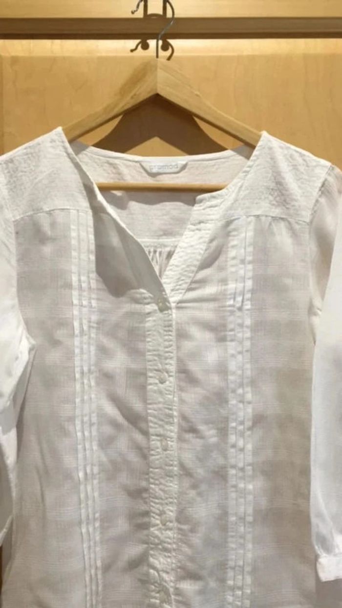 Tunique blanche Promod en coton taille 36 - photo numéro 4
