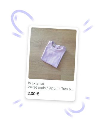 🩷 Tee-shirt MC maille côtelée 36 mois In Extenso #emyfleury_36moisfille