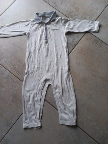 Pyjama blanc coton 24 mois Vertbaudet