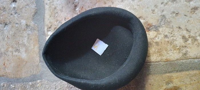 Petit Chapeau Béret Bonnet Noir 52cm - photo numéro 3