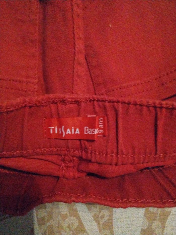 Pantalon rouge taille élastique 9 ans Tissaia - photo numéro 3