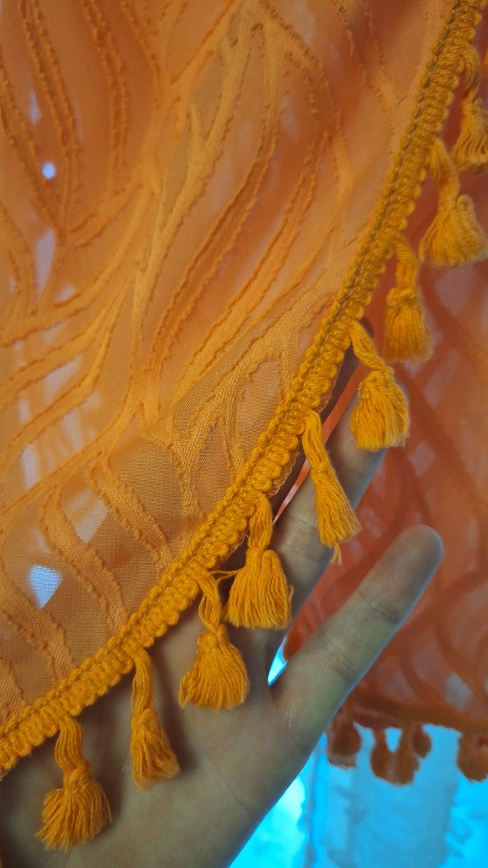 Kimono de plage orange à fermeture portefeuille - photo numéro 4
