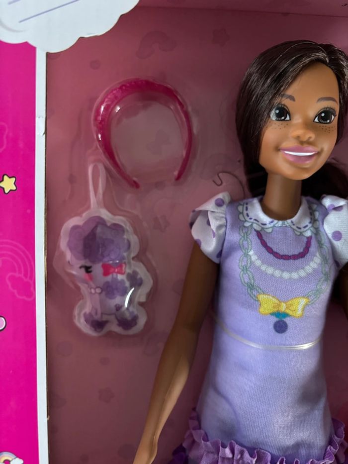 Ma première poupée Barbie Poupée Brooklyn, 34 Cm, Brune avec Caniche en Peluche - photo numéro 3