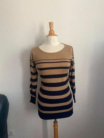 Pull à rayures, taille unique