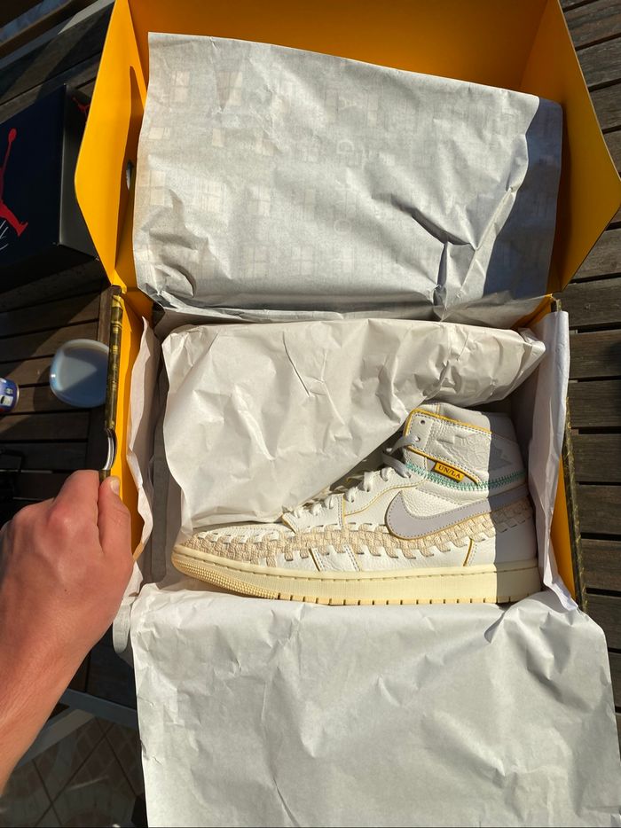 Union x Bephies Beauty Supply x Air Jordan 1 High OG Woven - photo numéro 7