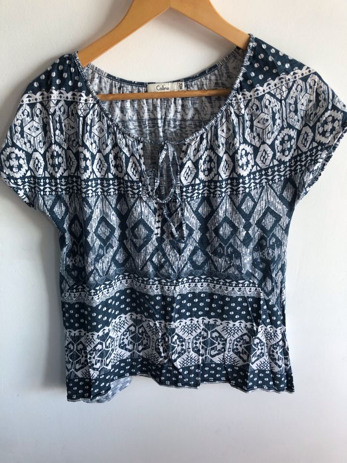 T-shirt de grossesse large imprimé ethnique