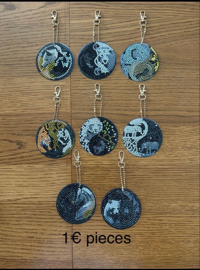 Porte cles peinture diamant