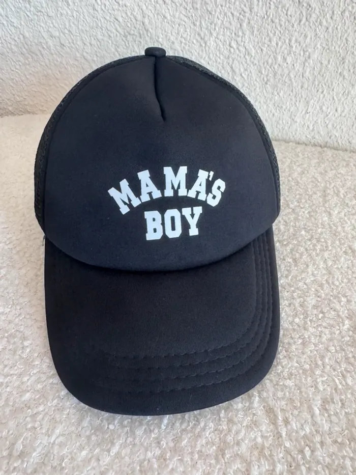 Casquette noire Mama’s Boy – Snapback réglable - photo numéro 2