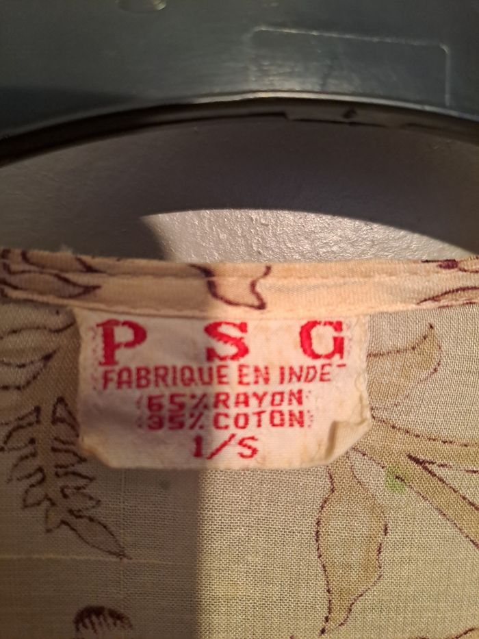 Chemisier femme beige à motifs - Marque PSG - Taille 36 - Très bon état. - photo numéro 7