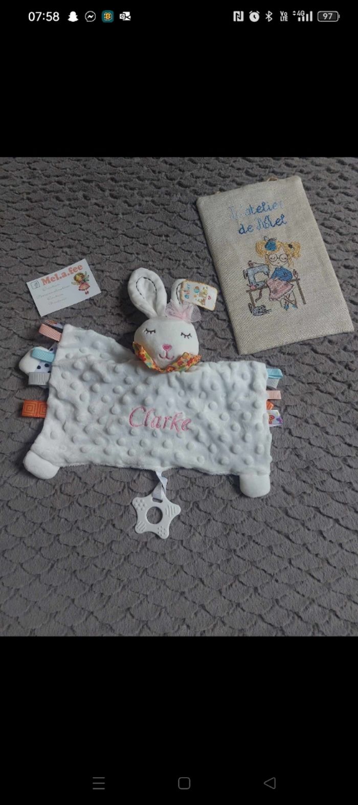 Doudou personnalisé