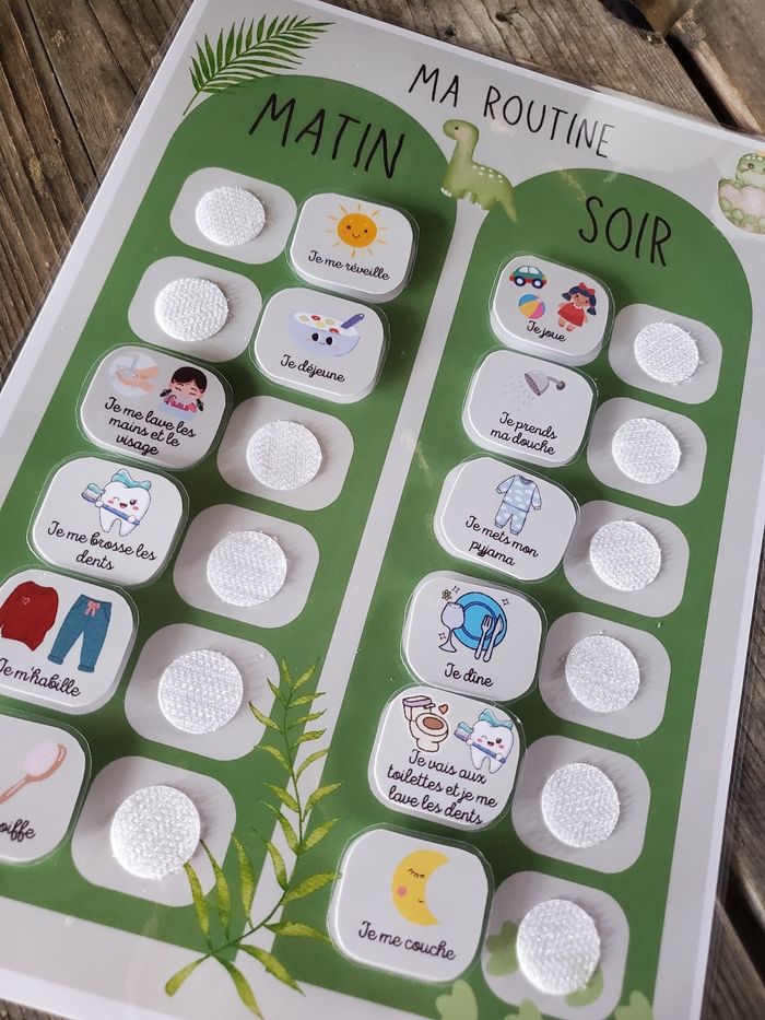 Tableau routine du matin et du soir - photo numéro 3