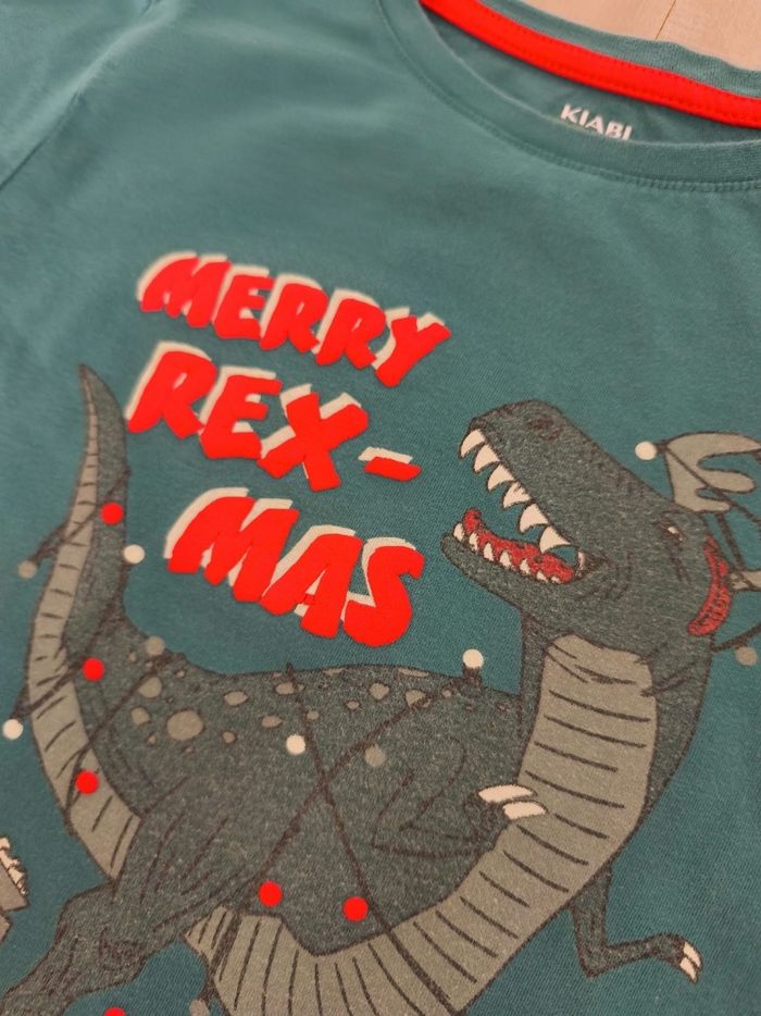 Tee shirt dinosaure noël - photo numéro 3