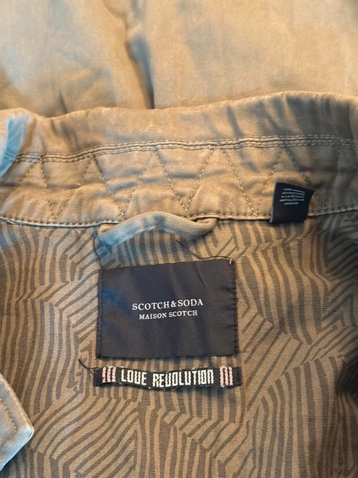 Veste kaki patch brodés Maison Scotch T38 - photo numéro 13