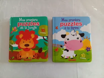 Lot livre Mes premiers puzzles dans la jungle et à la ferme