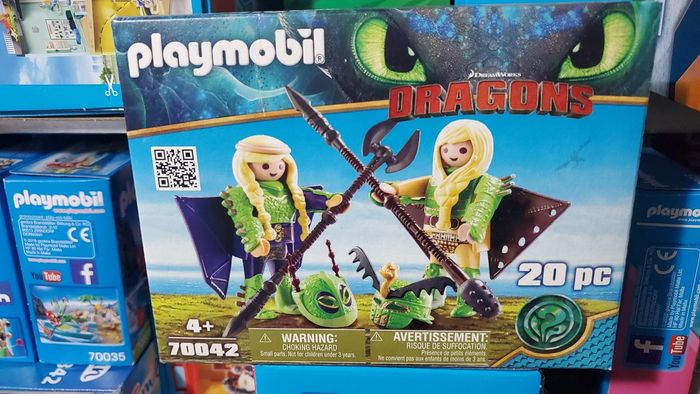 Playmobil 70042 - Dragons - Kranedur et Kognedur en combinaison.