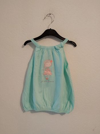 débardeur turquoise fille 12 mois gémo