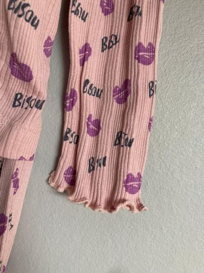 Pyjama fille Veritas 5-6 ans – Rose Bisou – Finitions ondulées – Excellent état - photo numéro 4