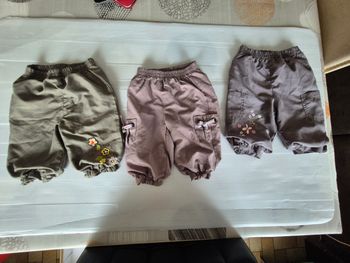Lot 3 pantalons fille 6 mois