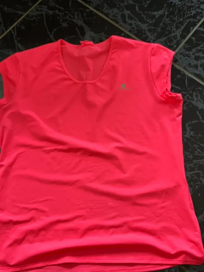 TEE shirt domyos rose fluo L - photo numéro 2