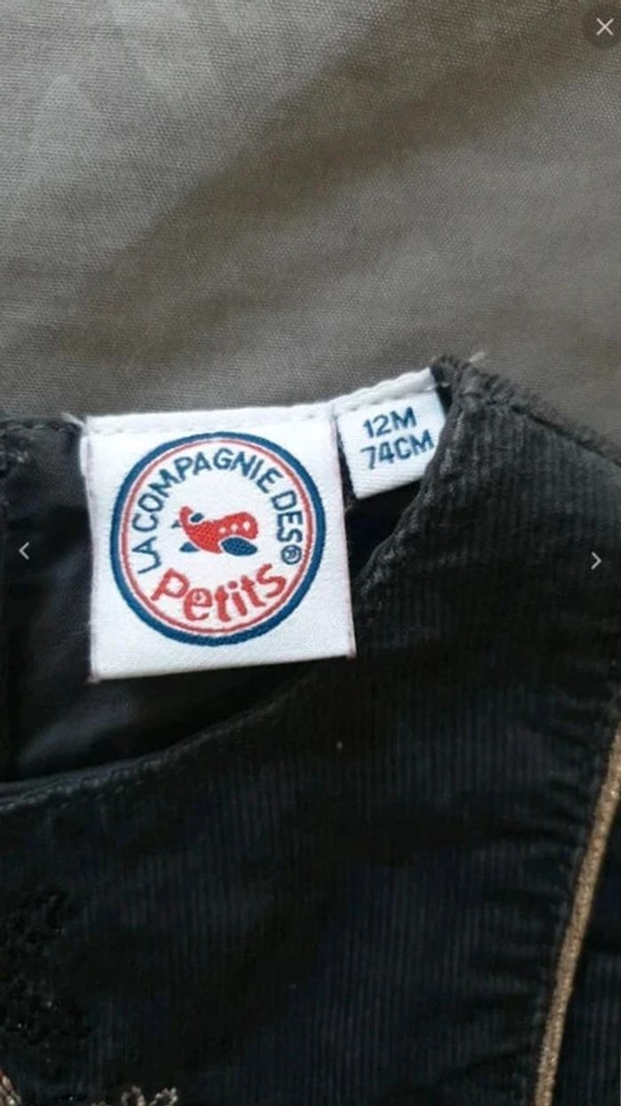 Robe manches courtes en velours - photo numéro 3