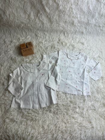 Lot de 2 tshirts manches longues la redoute kids taille 9 mois
