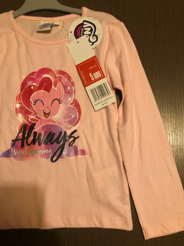 Tee shirt manches longues fille my little pony 5 ans - photo numéro 4