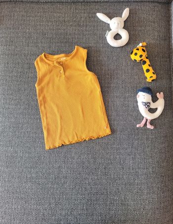 Débardeur fille coton côtelé 36 mois