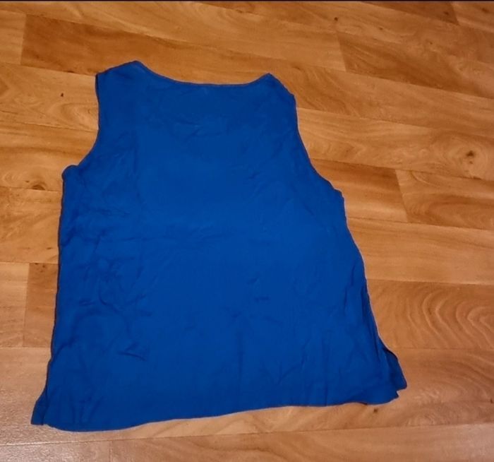 blouse sans manche bleu électrique taille 40 - photo numéro 3
