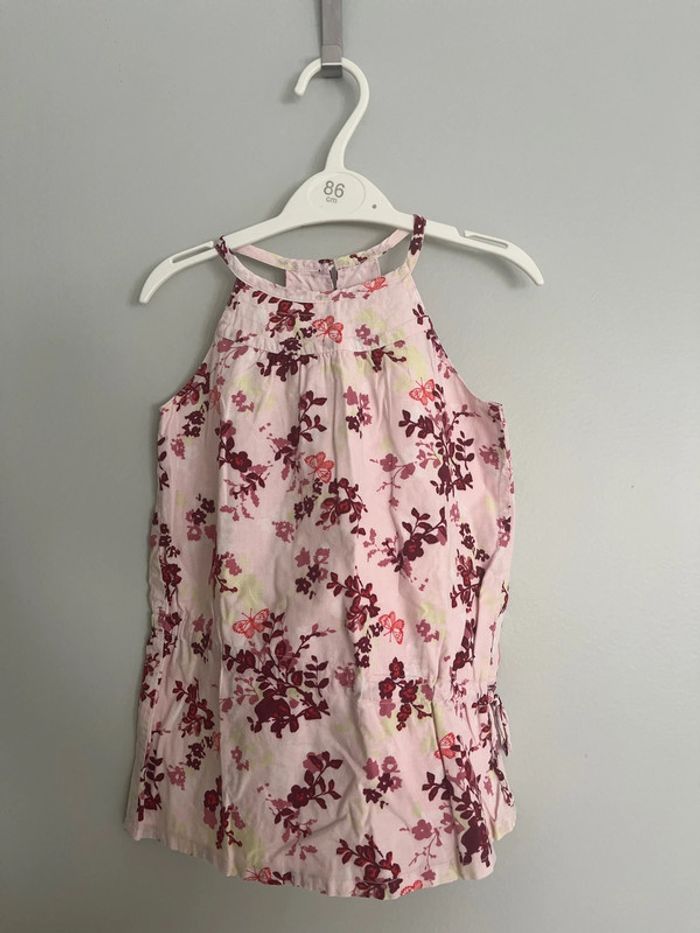 Robe été papillon et fleurs taille 3 ans