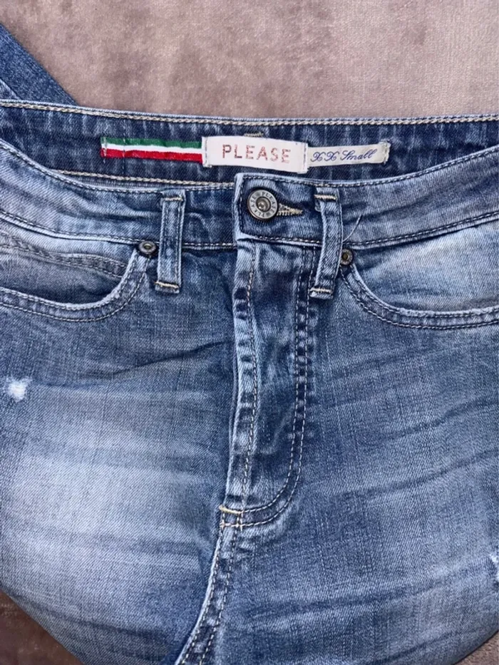 Jean femme Please taille XXS bleu en très bon état - photo numéro 6